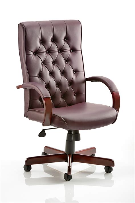 Shop wayfair for all the best chesterfield leather accent chairs. Chesterfield Traditional Leather Faced Executive Chair in ...