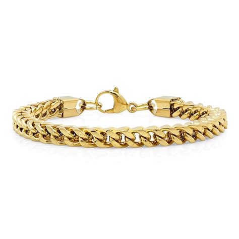 18k Gold Plated Box Chain Bracelet Hmy Jewelry Touch Of Modern