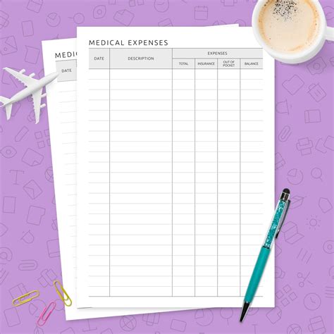 Medical Expenses Tracker Template Template Printable PDF