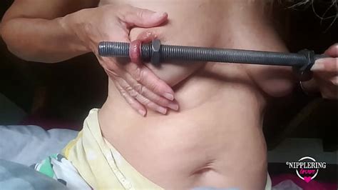 Nippleringlover Kinky Inserting Mm Rod In Extreme Stretched Nipple Piercings Part Xxx