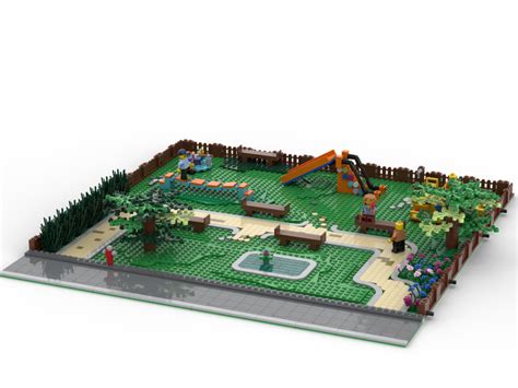 Lego Moc Minifig Scale Modular Park By Viernes Rebrickable Build