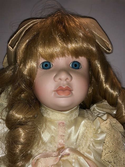 Vintage 17” Artmark Porcelain Doll Yellow Dress Other
