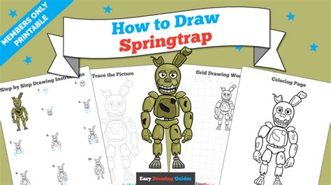 How To Draw Springtrap From Five Nights At Freddys Really Easy