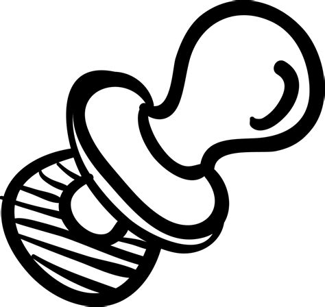 Pacifier Clipart Black And White Pacifier Black And White Transparent