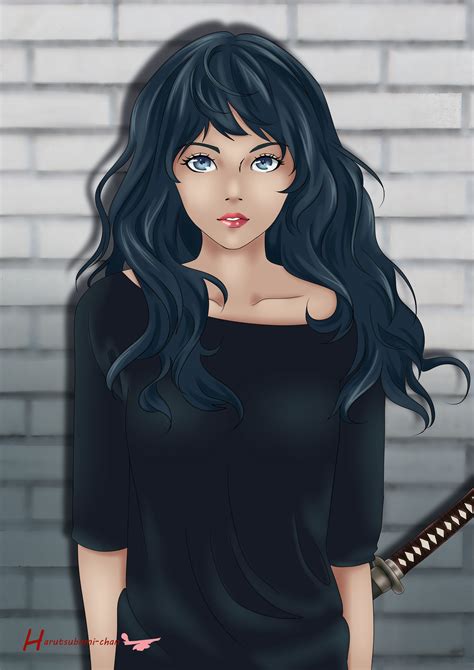 Anime Girl Black Hair Blue Eyes Anime Girl
