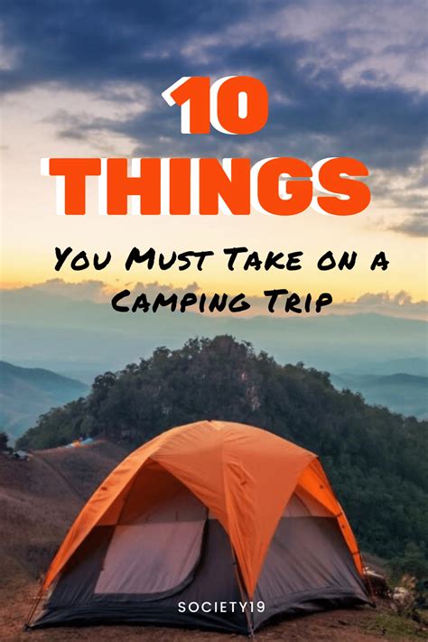 10 things you must take on a camping trip camping list camping trips lightweight tent one