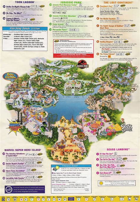 Orlando Florida Universal Studios Map Printable Maps