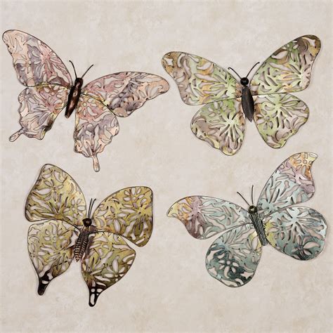 Spring Butterfly Metal Wall Art Set