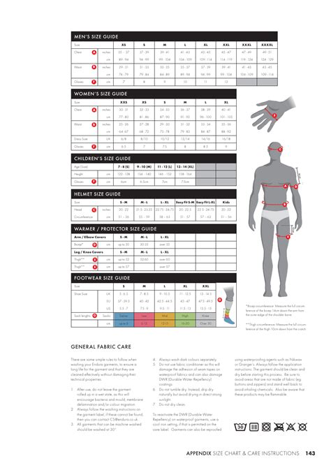 Cycling Clothing Size Chart Download Printable Pdf Templateroller