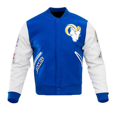 Los Angeles Rams Nfl Blue White Varsity Jacket Maker Of Jacket