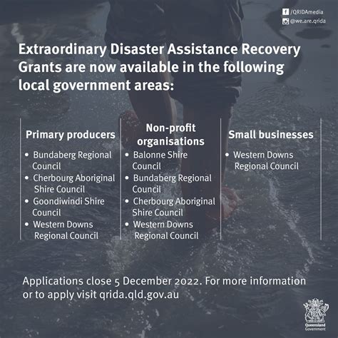 Qrida On Twitter Extraordinary Disaster Assistance Recovery Grants