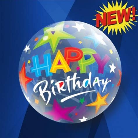 Birthday Brilliant Stars Bubble Balloon 2256cm Qualatex 23595 1 Piece