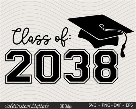 Graduation Cap Svg Class Of 2038 Svg 2038 Graduation Svg Etsy Denmark