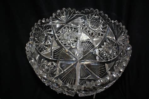 American Brilliant Cut Glass Bowl Signed Libbey