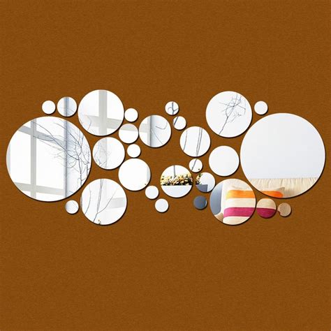 26pcs/set acrylic polka dot wall mirror stickers home party decor art mural stickers diy decals art decal room decoration. 20 Collection of Mirror Circles Wall Art | Wall Art Ideas
