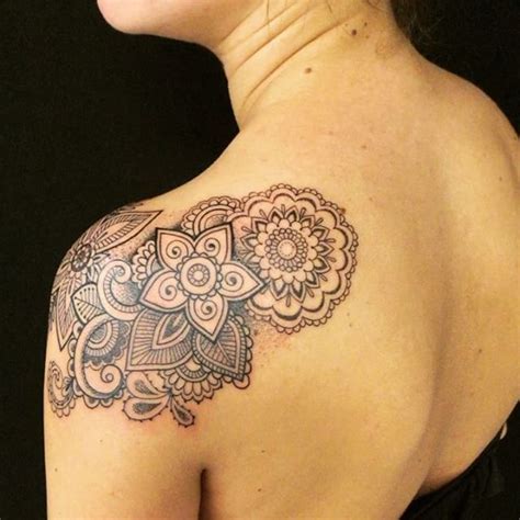 Beautiful Mandala Art Tattoo On The Shoulder Tattoos For Women
