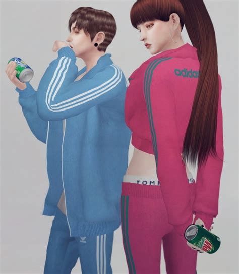 Couple Jogger Set At Kks Sims4 Ooobsooo Sims 4 Updates
