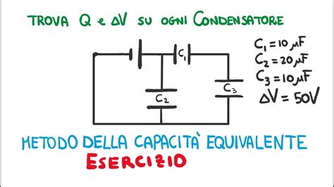 Capacità Equivalente Di Due Condensatori In Serie - Metodo della Capacità Equivalente con Circuiti con Condensatori