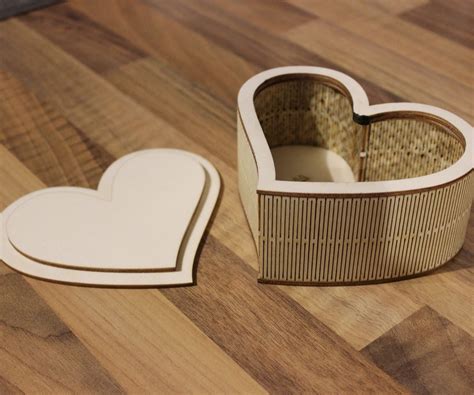 Laser Cut Plywood Heart Shaped Box 3 Steps With Pictures