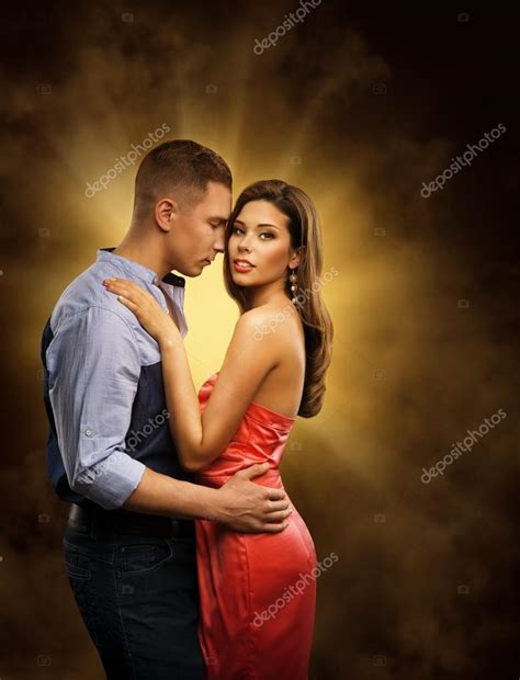 Man And Woman Love Couple In Love Lovers Passionate Embrace Man And