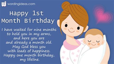 1st Month Birthday Wishes For Baby Boy Wording Ideas