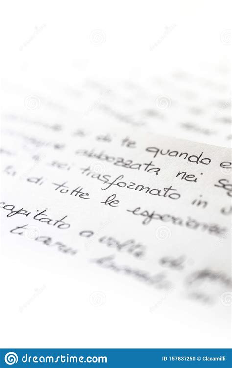 Love Letter With Blur In Italian Languages Stock Photo Image Of