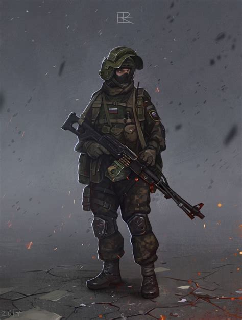 Artstation Soldier Of The Russian Army Igor Rozovny Military