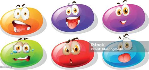 Jelly Beans With Faces Stock Illustration Download Image Now