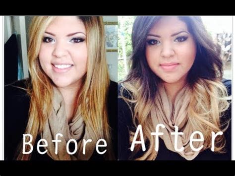 After years of looking like a corpse, it was time for a change. Dying My Hair! Blonde to Brown Ombre + Before & After Pics ...