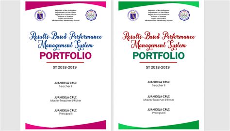 Rpms Portfolio Page Cover Editable Word Format Deped Tambayan