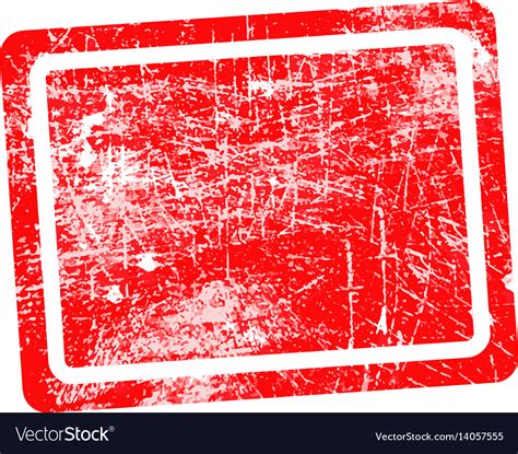 Red Rectangular Grunge Stamp With Blank Royalty Free Vector