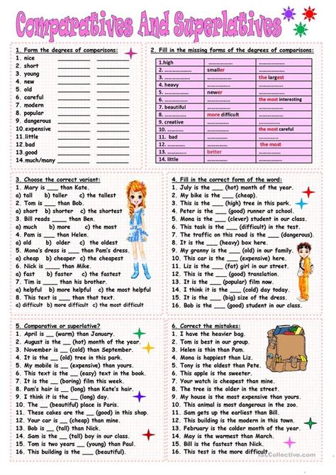 Comparatives And Superlatives Worksheet Free Esl Printable Worksheets Made By Teachers