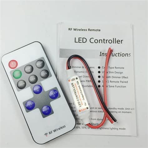 Single Color Remote Controller Dimmer DC V Keys Mini Wireless RF LED Controller For Led