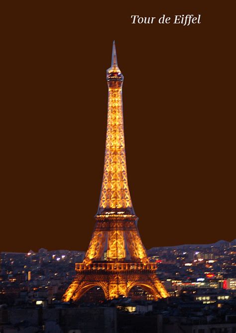 Paris France Skyline Art Print Poster A4 Size The Eiffel Tower Etsy