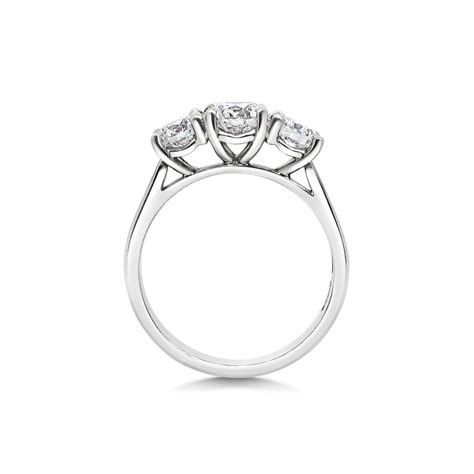 Lexi Round Cut Diamond Three Stone Engagement Ring Alan Bick Hatton