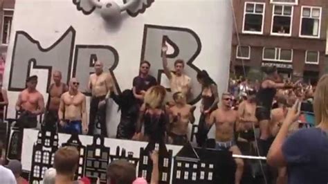 amsterdam gay pride 2015 canal parade 5 9 mister b leather and rubber vodafone pann carbon
