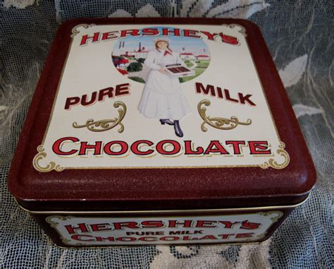 Hersheys Pure Milk Chocolate Tin Vintage Souvenir Collector Hershey