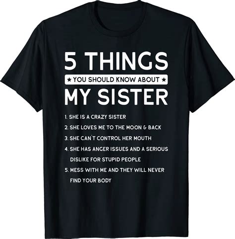 5 Things You Should Know About My Sister Saying Ts T