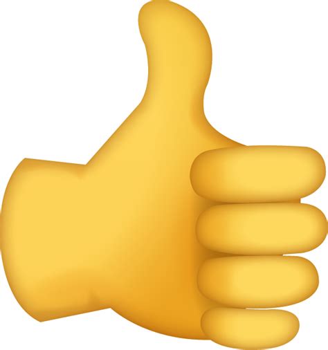 Thumbs Up Emoji [free Download Ios Emojis] Ios Emoji Hand Emoji Thumbs Up Sign
