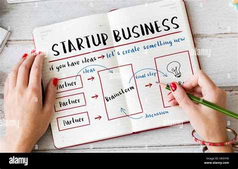 Startup Business Plan Brainstorming Graphic Concept Stock Photo Alamy