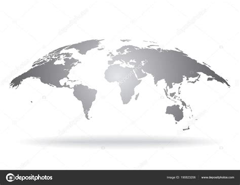 Earth Globe Icon Vector World Map Isolated On White Backgroun Stock