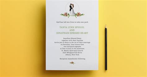 Christian Wedding Invitation Card By Squirrel92 On Envato Elements
