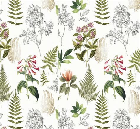 LEAVES TWO BOTANICAL 152 WALLPAPER - Paper Moon