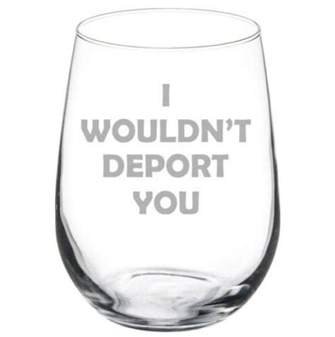 I Wouldnt Deport You Funny Friend Girlfriend Boyfriend Wine Glass Ebay