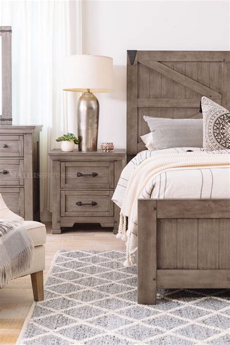 These complete furniture collections include everything you need to outfit the entire bedroom in coordinating style. Four-Piece Rustic Farmhouse Bedroom Suite in French Gray ...