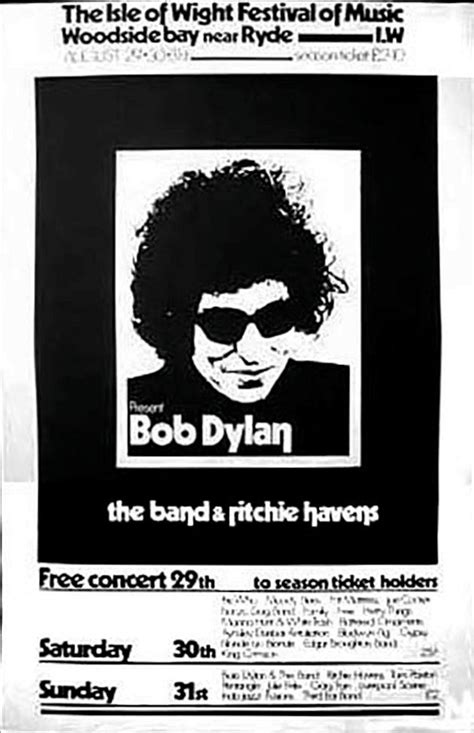 Bob Dylan The Band Richie Havens 1969 The Isle Of Wight Festival Of