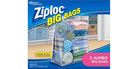 Ziploc Storage Big Bags Jumbo 3 Ct