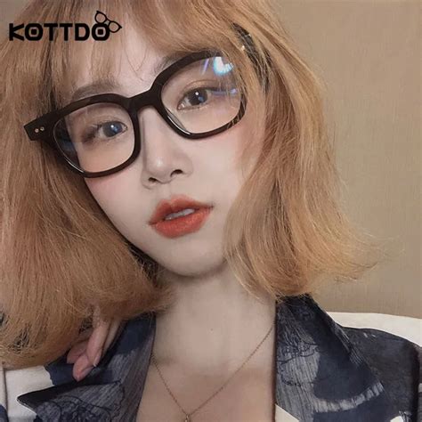 Kottdo Vintage Square Anti Blue Light Glasses Frame Women Classic Optical Eye Glasses Frames For