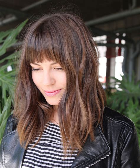 9 lob haircut with bangs a trendy and versatile hairstyle