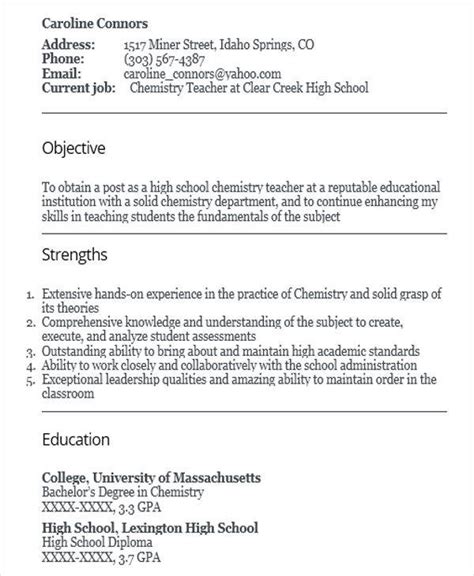 Job related skills / software. Resume Format For Fresher Chemist